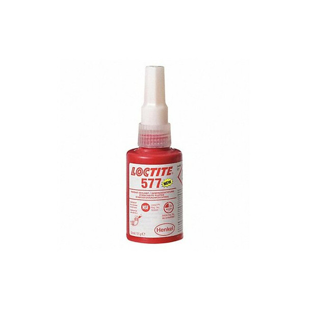 Loctite Thread Sealant 1.69 fl oz, Squeeze Bottle, 577, Yellow, Liquid 2068749