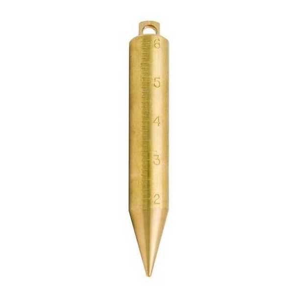 U.S. Tape Plumb Bob,20 oz. Size,Brass Construction 58899