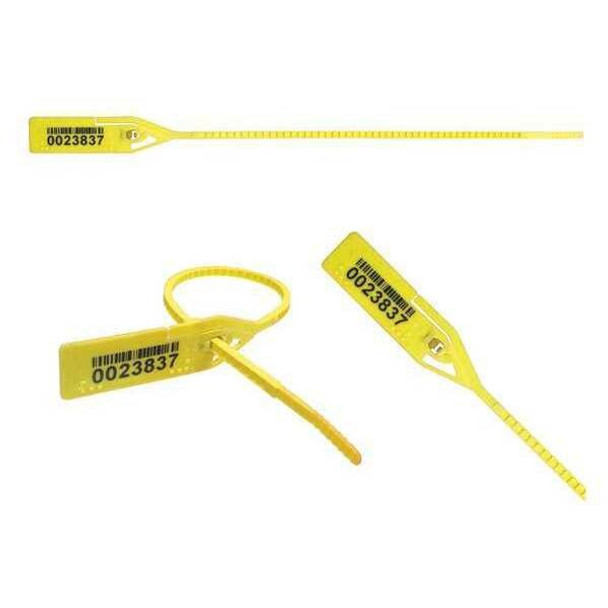 Elc Security Products Pull-Tight Seals,Yellow,Unfinished,PK250 061RIML128PPYL