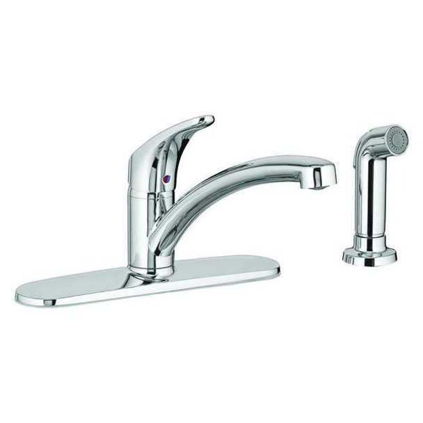 Low Arc Kitchen Faucet, Manual, 8" Mount, 2 to 4 Hole