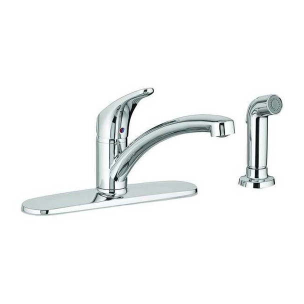 Low Arc Kitchen Faucet, Manual, 8" Mount, 2 to 4 Hole