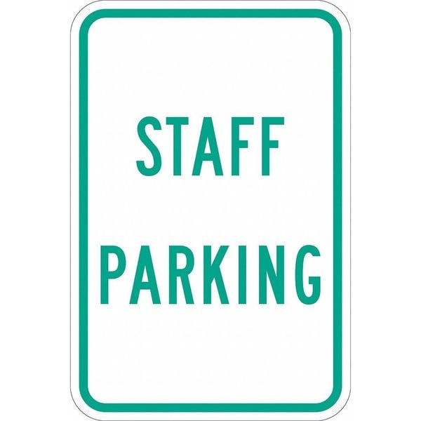 Lyle Staff Parking Sign,18" x 12, T1-1197-EG_12x18 T1-1197-EG_12x18