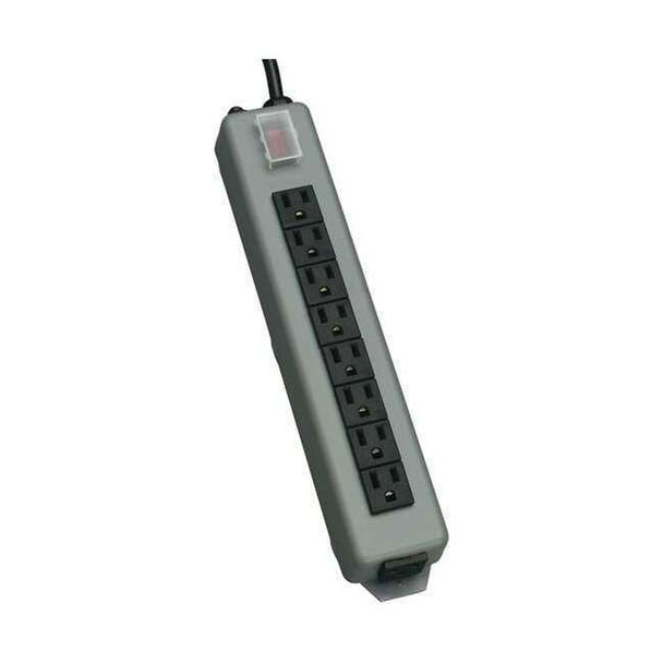 Tripp Lite Outlet Strip, Industrial, 9 5-15R, 5-15P, 15 ft., Gray UL17CB-15