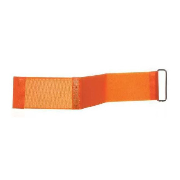 Back-to-Back Strap, No Adhesive, 25 in, 2 in W, Orange, 10 PK