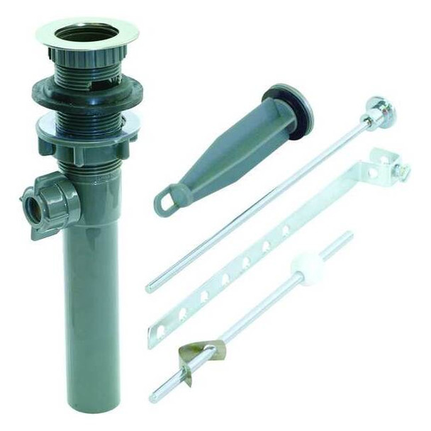 Body: ABS; Flange: Stainless Steel, Pop-Up Drain, Pop-Up Assembly