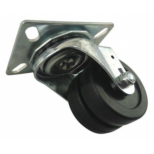 Manufacturer Varies Dual Wheel Swivel Caster,Rubber,3 in,350 lb 26Y510