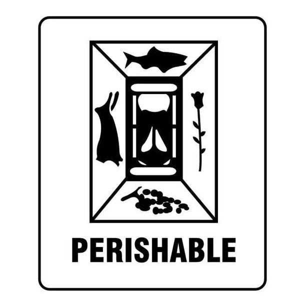 Manufacturer Varies 3" x 4" White Shipping Labels, Perishable, Pk100 3WRY1