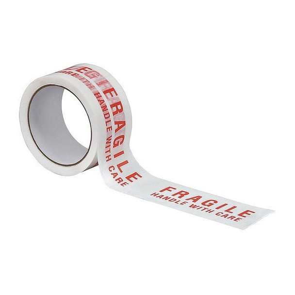 Tapecase Carton Sealing Tape,Red/White,2In x 55Yd 15C753