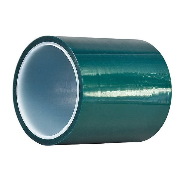 Film Tape, 2 in W x 18 yd L, 3.3 mil Thick, Green, Silicone Adhesive