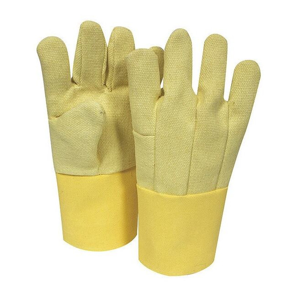 Thermal Gloves, Thermobest(TM), 500 Degrees F Max Temp., Yellow, Regular, 1 PR