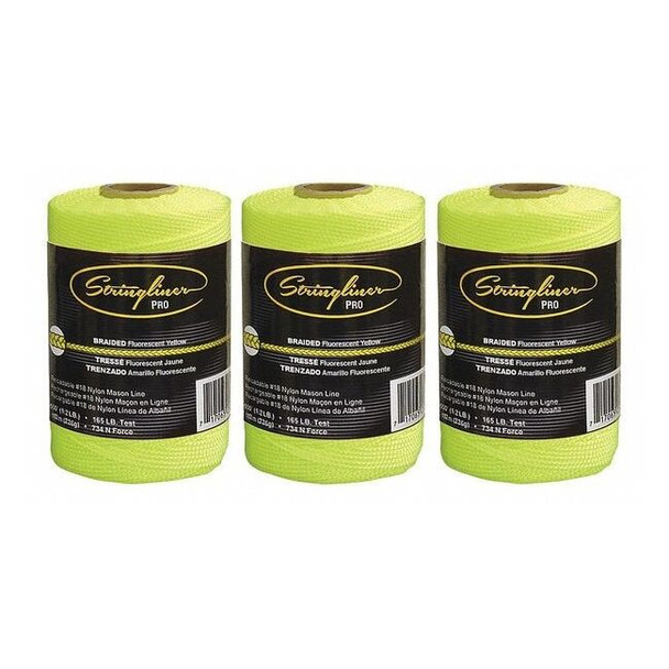 Stringliner Masons Line,Braided,500 ft. L,PK3 35465