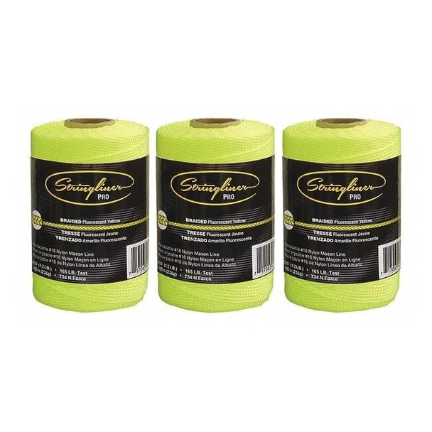 Stringliner Mason's Line,FluorYellow,Nylon,500',PK3 35465
