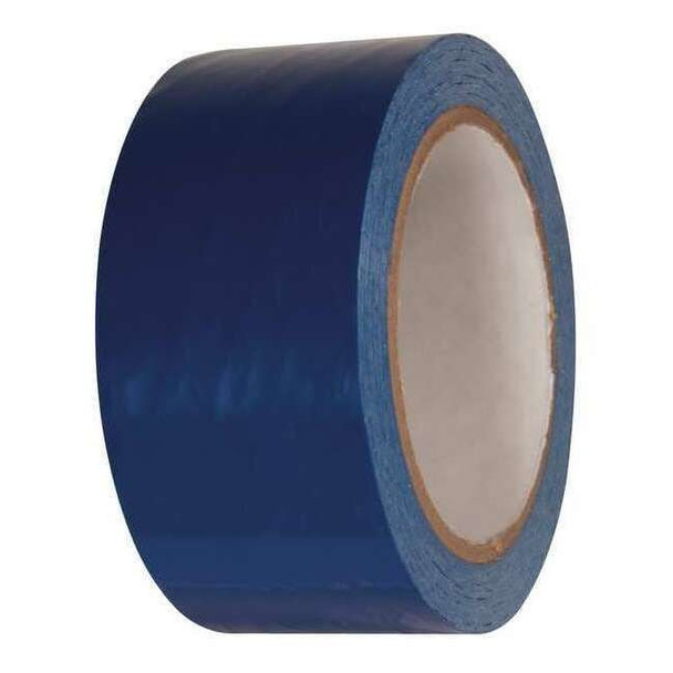 Floor Marking Tape, vinyl, No Legend, Blue, 2 in W., 2.4 mil Thickness