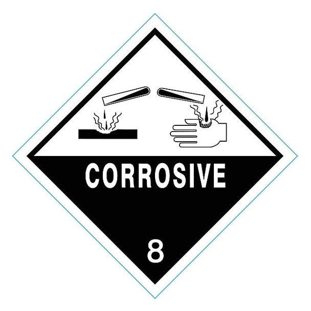 Manufacturer Varies DOT Label,Corrosive,4 In. W,PK500 8U812