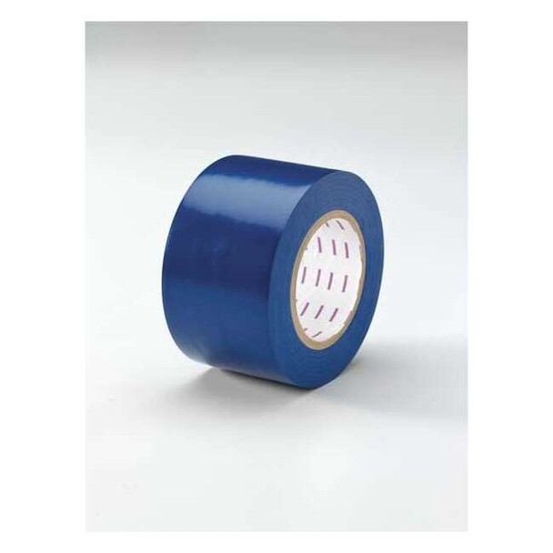 Floor Marking Tape, vinyl, Solid, Blue, 3 in W., 5 mil Thickness