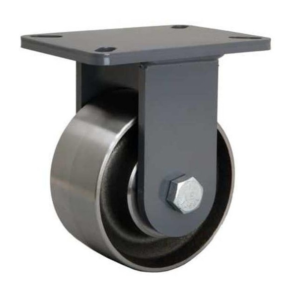 Hamilton Plt Cstr,Rgd,Frgd Stl,6 in,4000 lb.,Slvr R-SEC-63FSB