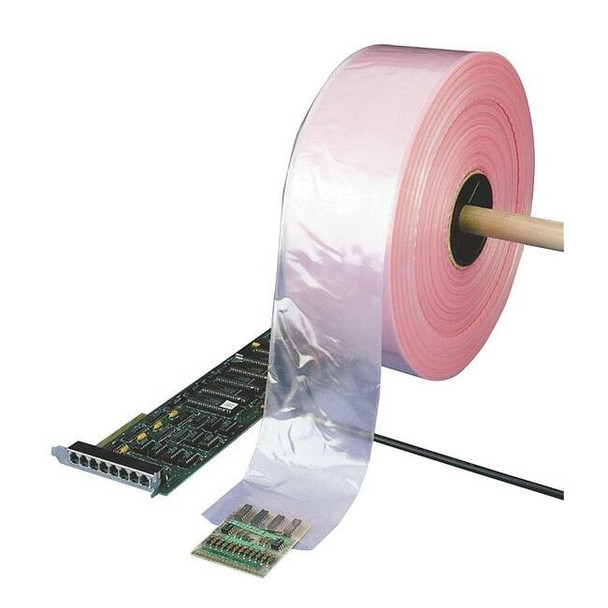 Manufacturer Varies Poly Tubing, 3" x 1075 ft., 4 mil, Pink, None 5CYH9
