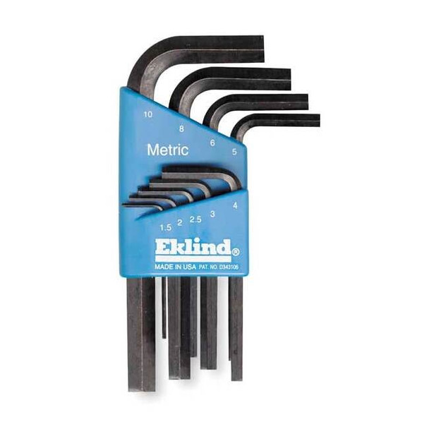Eklind 9 Piece Metric L-Shape Hex Key Set, 10509 10509