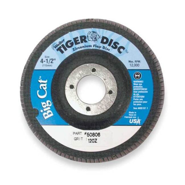 Weiler Arbor Mount Flap Disc,4-1/2in,120,Fine 96177