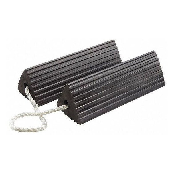 Checkers Wheel Chock,12" D,6" H,21" W,Black,PR RC5521-P