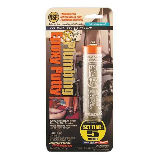 Plumbing Putty, 2 oz Container Size, Stick, PC-Plumbing, Gray/Tan