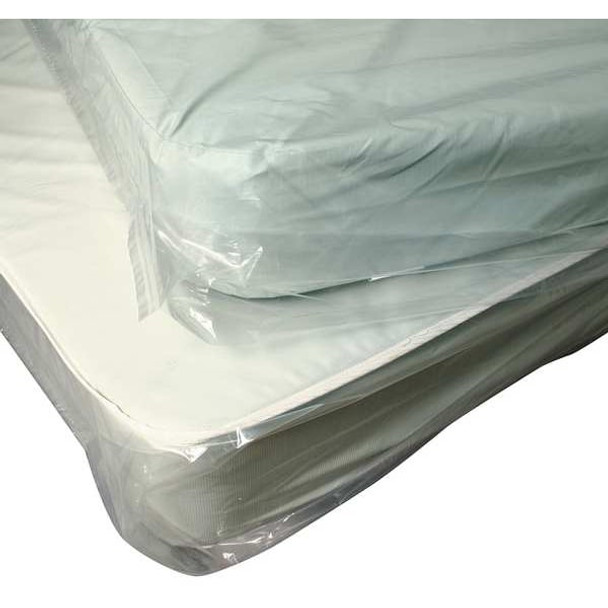 Manufacturer Varies Mattress Bags, 90" x 54", 4 mil, Clear, None, 25 PK 4NPX7