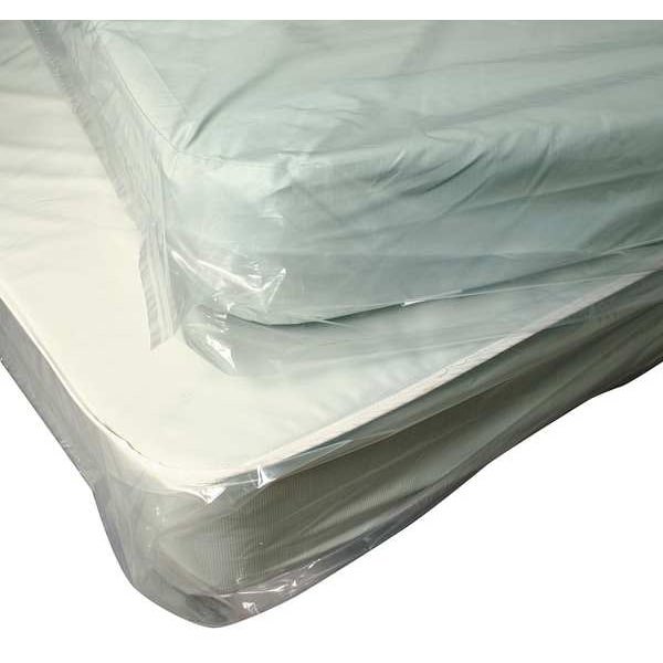 Manufacturer Varies Mattress Bags, 90" x 54", 4 mil, Clear, None, 25 PK 4NPX7