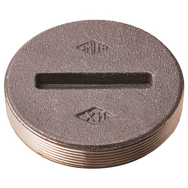 Jay R. Smith Manufacturing Floor Cleanout Plug,Cast Bronze,Round 4470T05