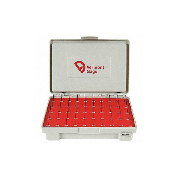 Vermont Gage Pin Gage Set,Plus,0.011-0.060 In,Black 901100200