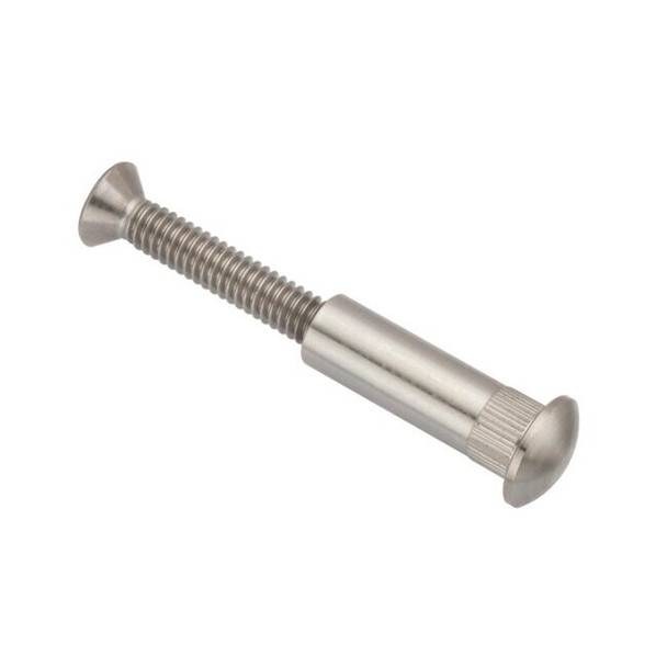 Arch Barrel, 1/4"-20, 1 3/16 in Brl Lg, 3/8 in Brl Dia, Stainless Steel Plain