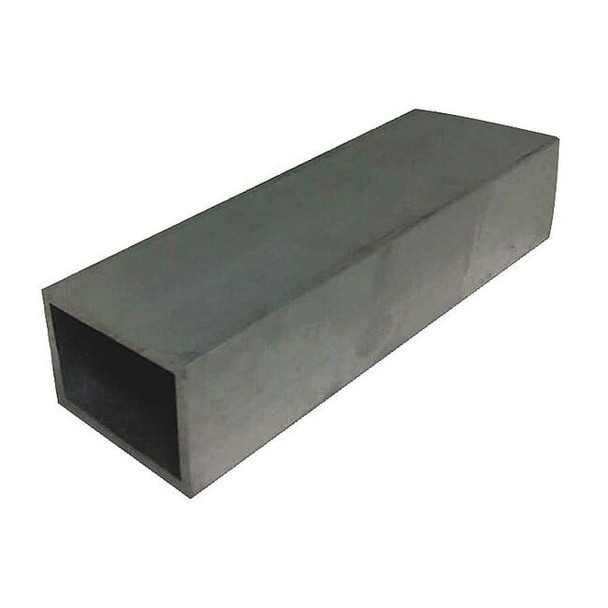 Aluminum Rectangular Tube, Aluminum, 6063 Alloy Type, 6 ft L.