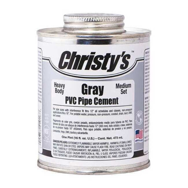 Christys Pipe Cement,Gray,16 oz. RH-BGLV-PT-12