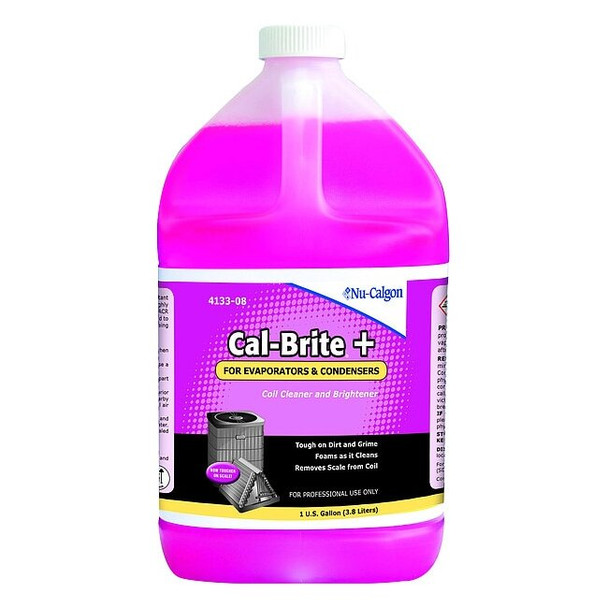 Nu-Calgon Coil Cleaner, 1 gal, Bottle, Pink 4133-08