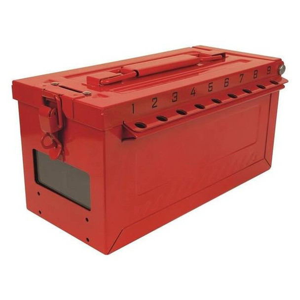 Master Lock Group Lockout Box,Red,5-43/64" H S600