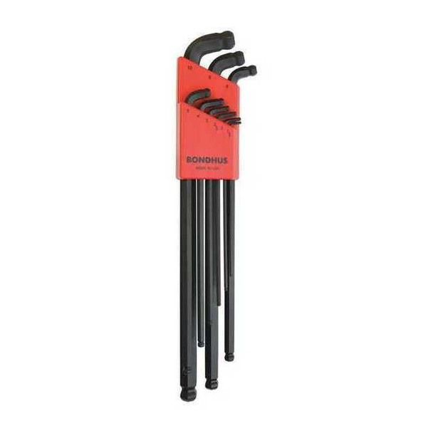 Bondhus 9 Piece Metric L-Shape Hex Key Set, 67099 67099