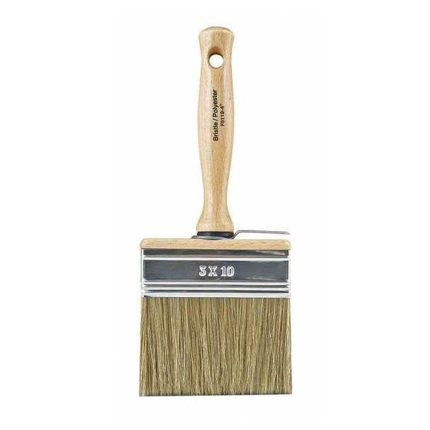4-3/4" Flat Sash Firm, Polyester Bristle, Paint Brush, Threaded Hardwood Handle
