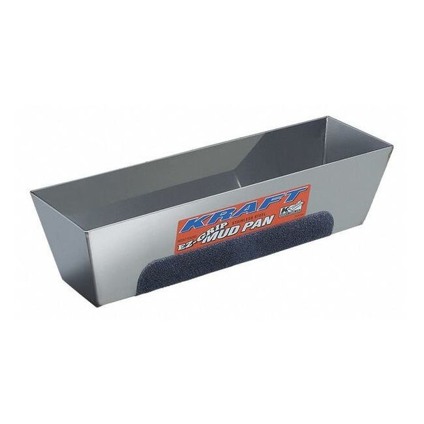 Kraft Tool Mud Pan, EZ-Grip, 14in., Stainless Steel DW724