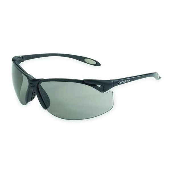 A900, Safety Glasses, Anti-Fog, Gray Lens, Black Frame, Half-Frame