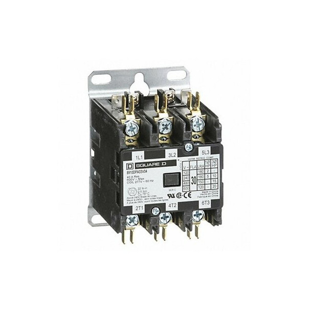 Definite Purpose Magnetic Contactor, 277V AC, 3 P, Non-Reversing, 3 Phase