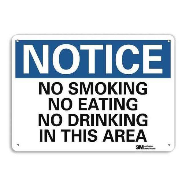 Notice Sign, 10" H, 14 in W,  Horizontal Rectangle, English, U5-1403-RA_14X10