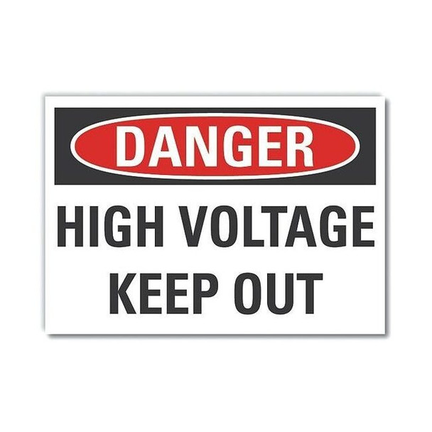 Lyle Refl Decal Danger High Voltage,7"x5", LCU4-0441-RD_7X5 LCU4-0441-RD_7X5
