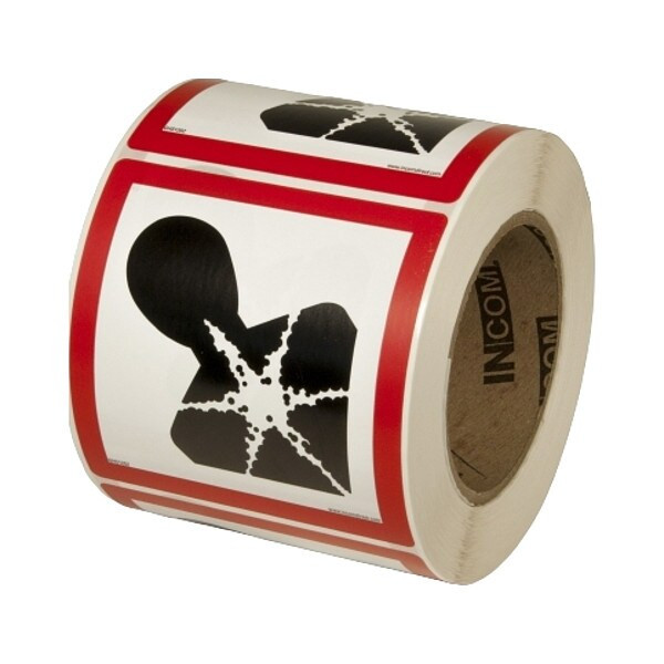 Ghs Safety GHS Label, 4 in H, 4 in W, Paper, PK500 GHS1262