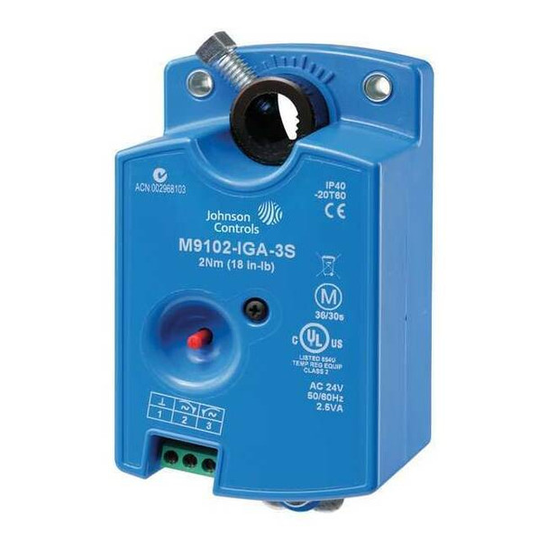 Johnson Controls Electric Actuator,18 in.-lb.,-4 to 140 M9102-AGA-3S