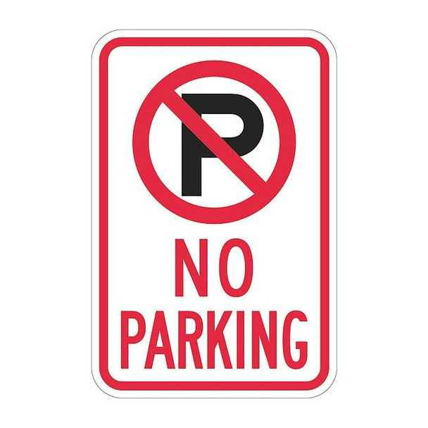 Lyle No Parking Sign,18" x 12, T1-2888-HI_12x18 T1-2888-HI_12x18