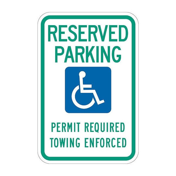 Lyle ADA Handicapped Parking Sign,18" x 12, T1-2160-HI_12x18 T1-2160-HI_12x18