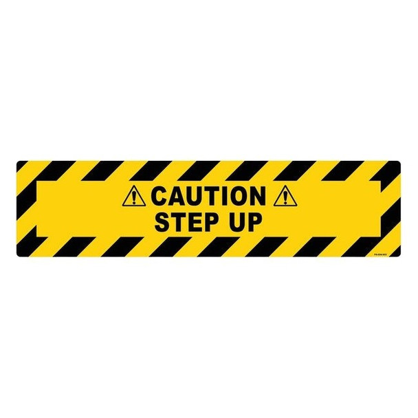 Floor Sign, 6 in H, 24 in W, Vinyl, Horizontal Rectangle, English, FS-624-622