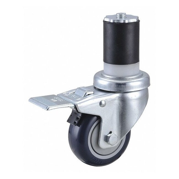 Manufacturer Varies Swivel Stem Caster w/Brake,3 in.,250 lb. 49H627