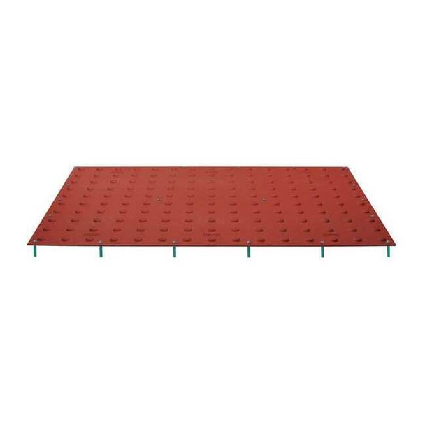 ADA Warning Pad Polymer Red, 2 ft W x 4 ft L, 7/16 in Thick