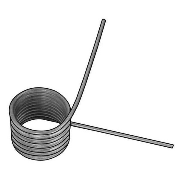 Torsion Spring, 270 Deg, 0.826OD, PK6, Leg Length: 2.0 in