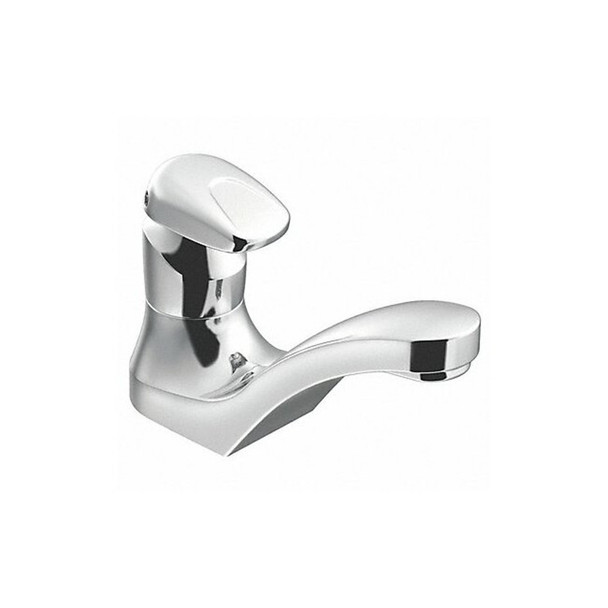 Metering Single Hole Mount, 1 Hole Low Arc Bathroom Faucet, Chrome